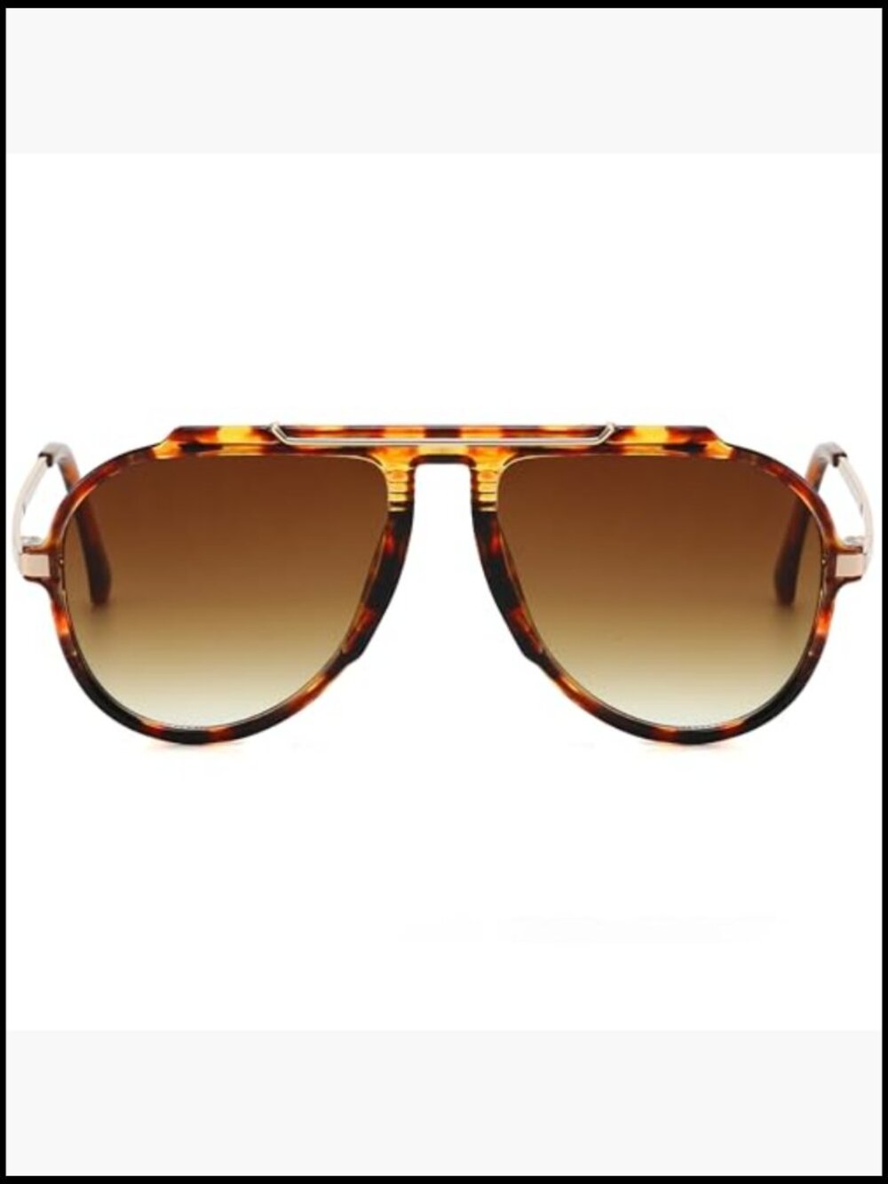 Oversized Aviator Sunglasses UV400 Protection Composite Frame - Picture 2 of 7